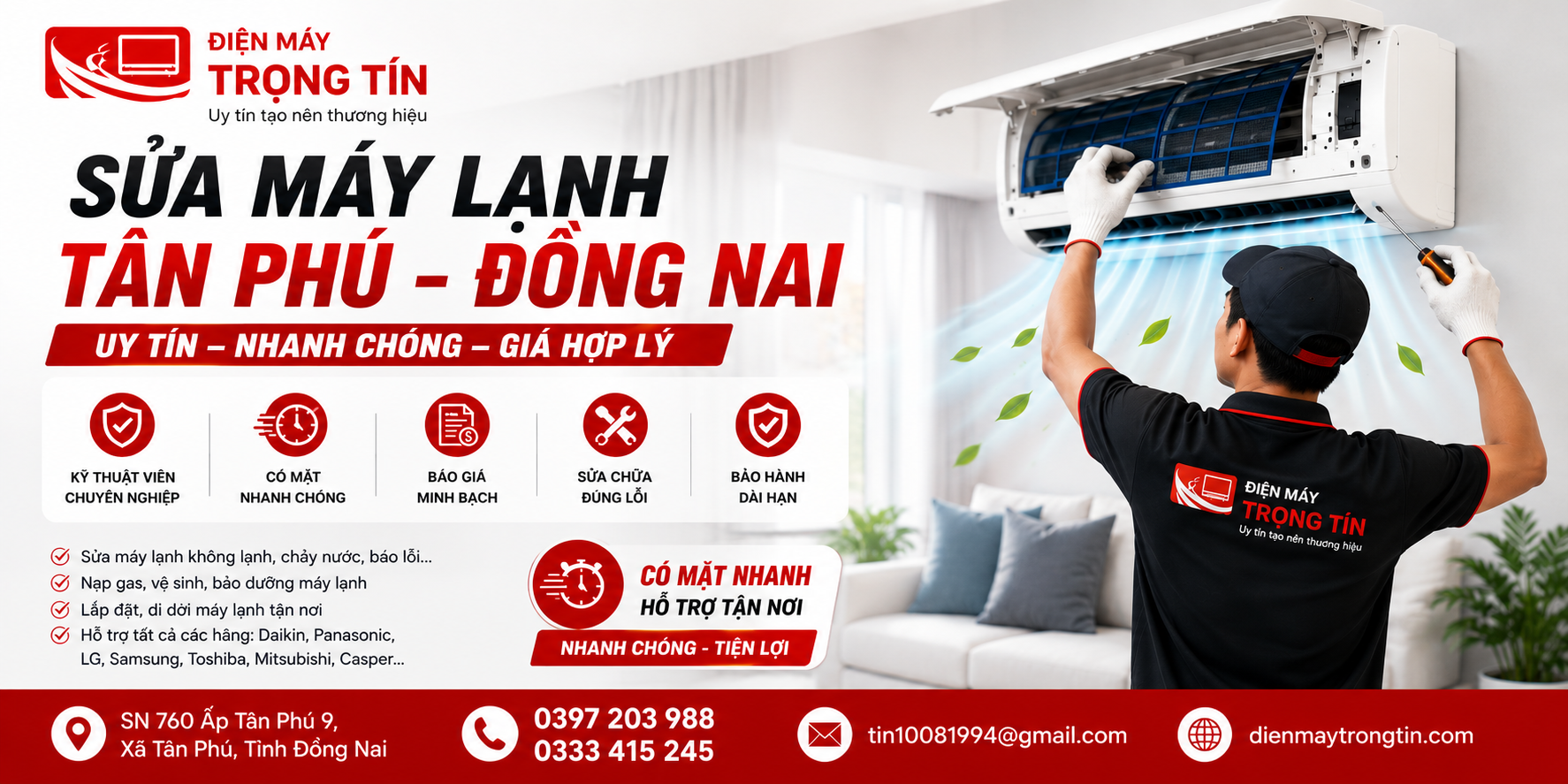 SỬA MÁY LẠNH UY TÍN TẠI TÂN PHÚ ĐỒNG NAI
